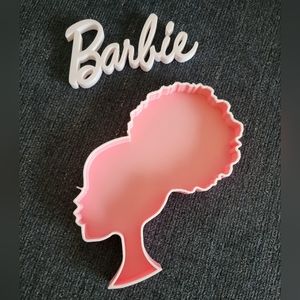 African American Barbie Head jewelry Tray and Barbie sign